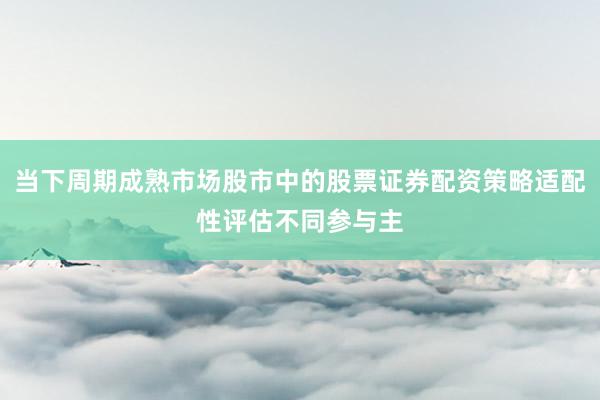 当下周期成熟市场股市中的股票证券配资策略适配性评估不同参与主