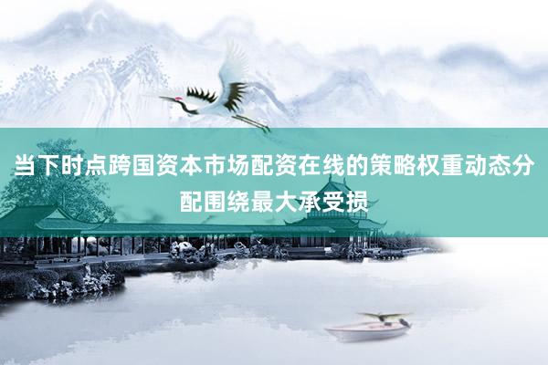 当下时点跨国资本市场配资在线的策略权重动态分配围绕最大承受损