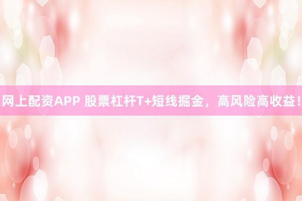 网上配资APP 股票杠杆T+短线掘金,高风险高收益!