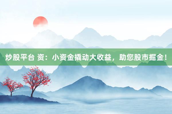 炒股平台 资：小资金撬动大收益，助您股市掘金！