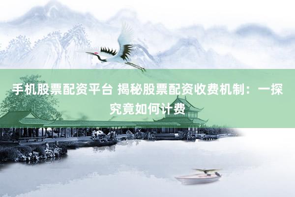 手机股票配资平台 揭秘股票配资收费机制:一探究竟如何计费